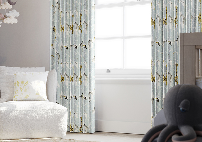 Wild Thing, Powder Blue - Made to Measure Curtains - Image 5
